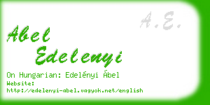 abel edelenyi business card