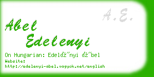 abel edelenyi business card